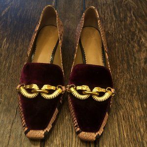 Tory Burch Jessa Snake print loafers in pink